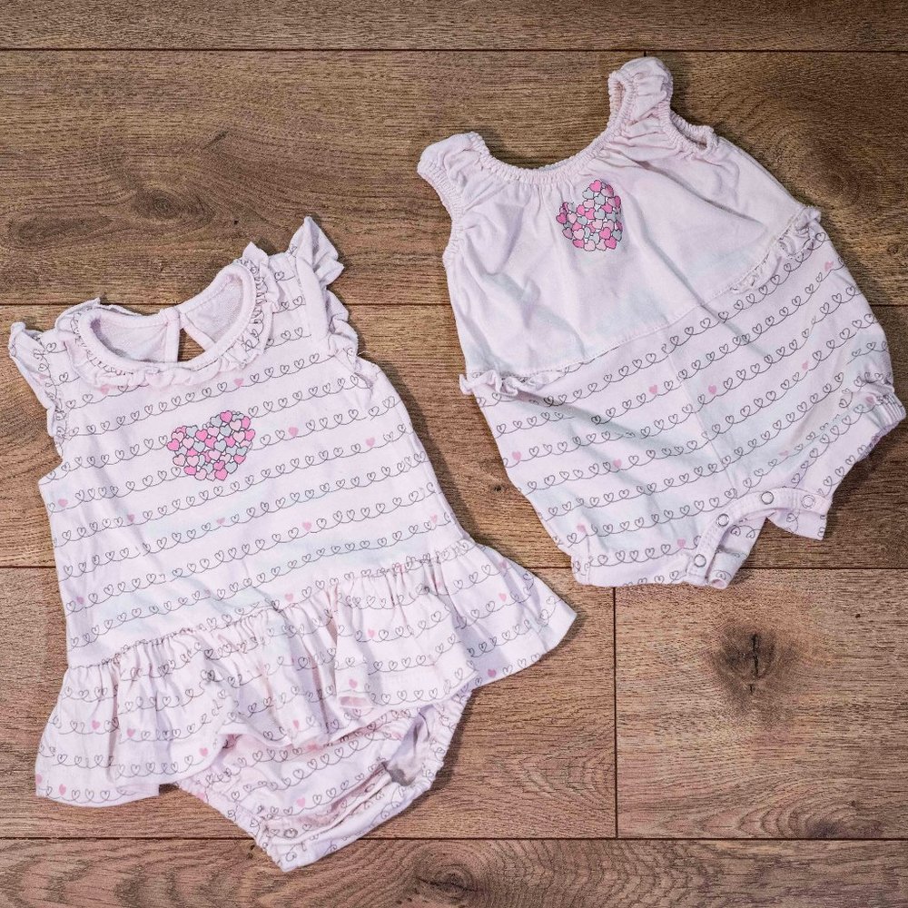 Hush Hush 0-3M Romper Set of 2